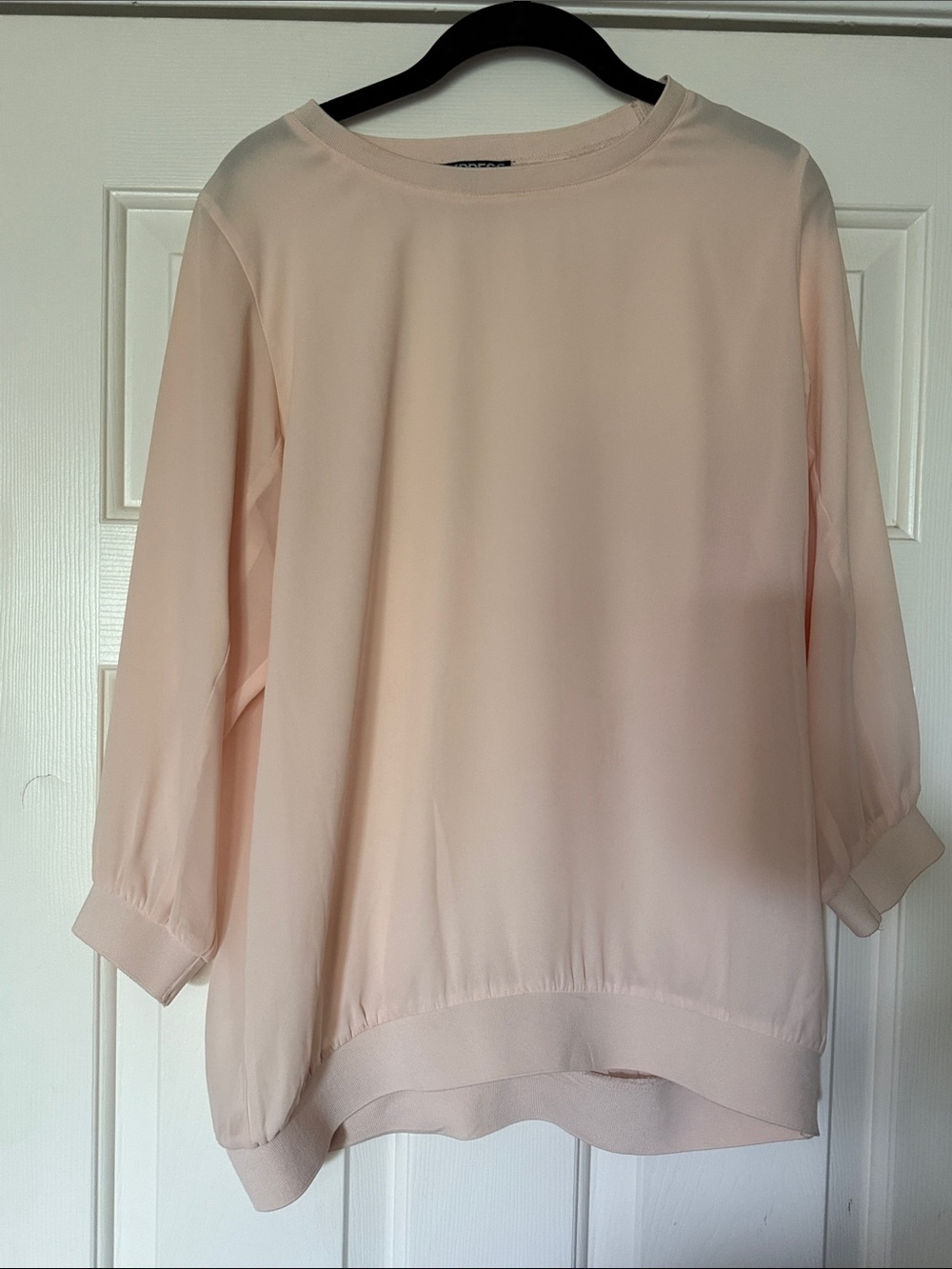 Express Blush Pink Boatneck Blouse
